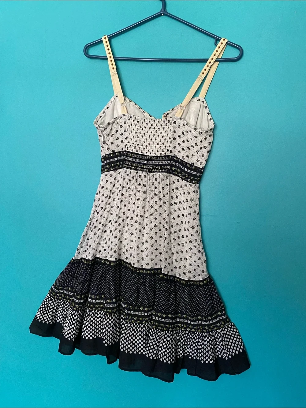 Free People Floral Sundress Smocked Back 0